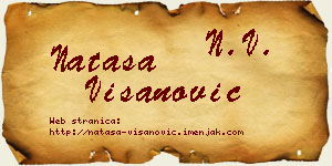 Nataša Višanović vizit kartica